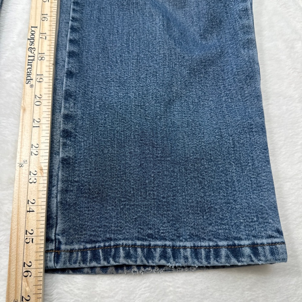 Jones New York Jeans Womens 14P Blue Signature Petite Straight Leg Stretch High - Picture 7 of 13